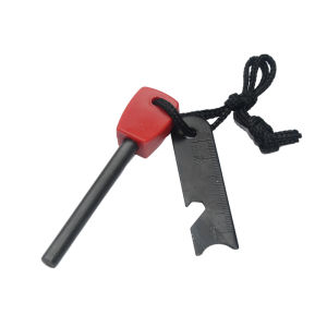 B.F. Drilled Flint Fire Starter Camping Tool for Your Hiking and Backpacking Gear