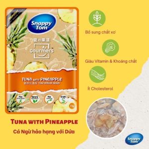 Combo 12 Gói Pate Snappy Tom trái cây rau củ cho Mèo gói 70g