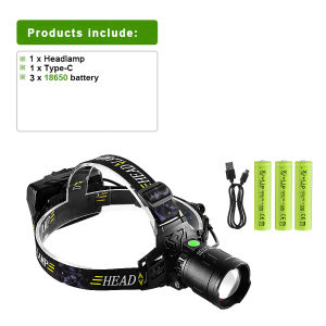 2000000LM XHP360 IR Sensor Headlamp Powerful Headlight 18650 High Power Head Flashlight Lantern USB Rechargeable Head Lamp Light
