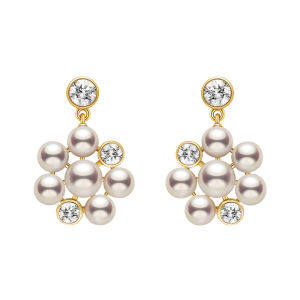 Helas | Freshwater Pearl and Lab-Grown Diamond Stud Earrings 14K Gold