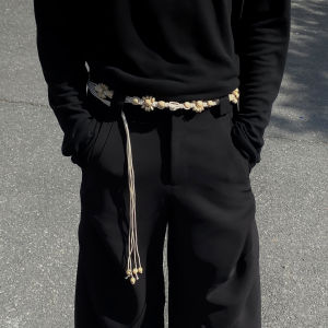 Rock Shell Belt American Retro Cleanfit Special-Interest Design Rock Screw Belt Mens and Womens Waist Chain Accessories