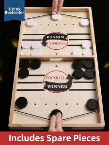 QILEYUAN | Wooden Flip Shot Game Family Interactive Toy