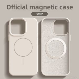 Ultra-Thin Liquid Silicone Phone Case for 16Pro Max Magsafe Compatible Heat Dissipation Mens Womens Protective Cover