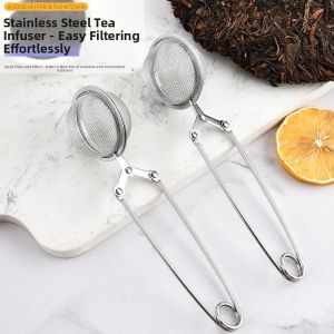 Press Type Handle Tea Infuser 304 Stainless Steel
