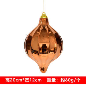 Bronze Plated Christmas Ball Ornaments 6-20cm Iron Grey Onion Shape Scene Decoration Beautiful Artistic Christmas Decorations