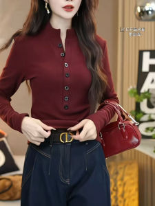 Thickened Half-High Collar Australian Fleece Womens Long Sleeve Slim Fit Base Shirt Autumn Winter New Style Casual Fashion Inner Wear Top