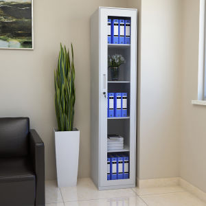 Single Door File Cabinet Document Cabinet Single Cabinet with Lock Household Wardrobe Office Iron Locker Data Cabinet Small Cabinet