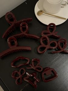 Angora Red Elegant Elegance Korean Style Grip Minimalist Personalized Minority Back Head Minimalist Updo Shark Clip Hair Accessories