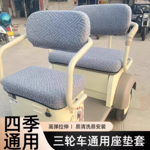 Ami Bird Casual Electric Tricycle Seat Cushion Cover Cartoon Design All-Season Warmth Isolation Non-Waterproof Accessory