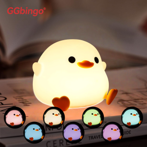 GGbingo LED Night Lamp Cute Rabbit Silicone Night Light with Timer-Rechargeable Tap Control LED Lamp For Bedroom Decoration