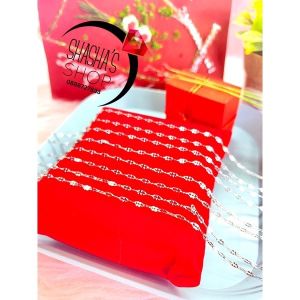 Dây chuyền inox d02 lá me nhuyễn chíu sáng bền bỉ vĩnh viễn
