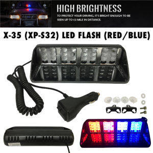 GECA 12V-24V Multi-Function Emergency Strobe Light High Power Flashing Deck Dash Lamp S32 (7533)