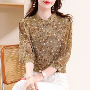 DAIXIANGFEIZI | Ladys Chiffon Shirt 3/4 Sleeves New Arrival