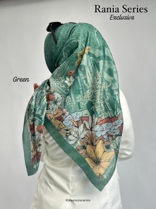 Hijab Segi Empat Kerudung Motif RANIA SERIES EXCLUSIVE Scarf