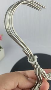 Gantungan baju besi stenlis isi 50 pcs Anti Karat/Hanger baju Kawat Stainless Tebal