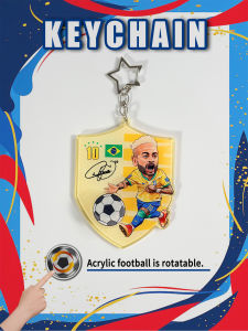 BILIBILI | Móc Khóa Hình Cầu Thủ Bóng Đá Xoay Độc Quyền Với Messi Haaland Mbappé - Tác Phẩm Nghệ Thuật 2D Sống Động Giúp Giảm Stress Món Quà Hoàn Hảo Cho Người Hâm Mộ Bóng Đá