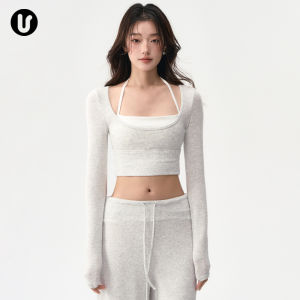 umeverb | Long Sleeve Women Yoga Wear Integrated Two-Piece Look