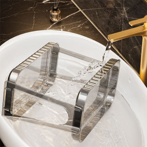 SXH Luxury Bathroom Storage Rack Bathroom Toilet Hand Wash Garnish Table Top Cosmetics Storage Box Desktop Dressing Table Rack