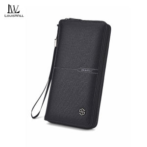 LouisWill Mens Long Wallet Soft PU Long Wallet Multi-Functional Wallet Large Capacity Purse Multi-Card Position ID Credit Cards Holders Coin Pouch PU Leather Coin Bag Business Wallets