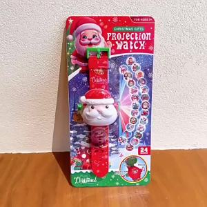 คริสมาสต์ฉายนาฬิกาของขวัญสำหรับเด็กปีใหม่สินค้าเรืองแสงซานตาคลอส