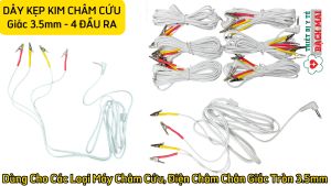 Dây Điện Châm 4 Đầu - Dây Điện Châm 1 Đầu Vào 4 Đầu Ra Chân Tròn 3.5mm - Dây Dài 15m Nhập Khẩu Loại Tốt - To - Dẻo Dai
