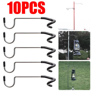 10 cái móc treo đèn cột dựng lều trại bằng thép không gỉ có thể điều chỉnh móc treo áo mặc ngoài trời đa năng móc treo Đèn Cắm Trại nặng đi bộ đường dài Câu Cá Công cụ EDC