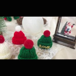 Christmas Decoration Mini Knitted Hat Mini Doll Hat Ornaments forHome Decor Party Supplies Child Gift 2026 DIY Crafts Accessory