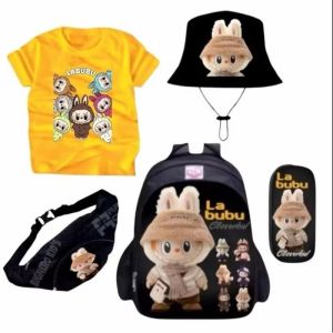 Tas Ransel 5in1 Labubu Ransel Anak Sekolah SD PAUD TK