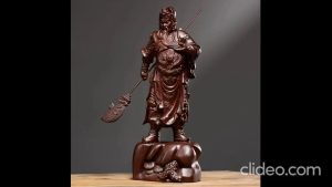 Wooden Carving Ornament (Ebony & Rosewood) Guan Di Heng Dao (Selected)