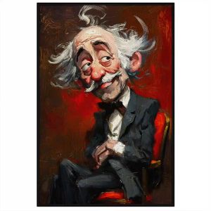 Tranh biếm họa chân dung chất liệu sơn dầu.Tranh treo tườngdán tường trang trí nội thất.CGI-1235