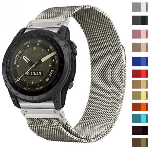22 26mm Quick Fit Milanese Watch Strap With Magnetic Buckle for Garmin Fenix 8 7 7XPro Fenix 6 Fenix 5 EPIX2 Metal Bracelet Band