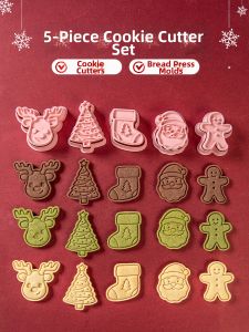 MEIDI | 3D Pressed Christmas New Homeuse Gingerbread Tree Cookie Cutter Mold