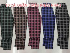 10 CÁI QUẦN DÀI NỮ 5 MÀU KHÁC NHAU .BAOĐỔITRẢ.TẶNG QUÀ VẢI CO GIÃN. 47 ĐẾN 70KG VỪA