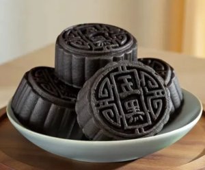 Sugar free five black mooncakes made with exquisite black ingredients 300g 600g   五黑月饼
