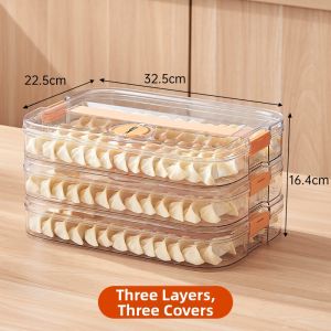 LONGSTAR | Food Grade Freezer Safe Storage Box For Dumplings Wonton