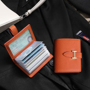 Compact Soft Leather Card Holder for Women New 2025 Model High End Storage Wallet for Driving License And Insurance Card