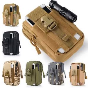 Men Tactical Molle Pouch Belt Waist Pack Bag Small Pocket Military Waist Pack Running Pouch Travel Camping Bags SoftBag