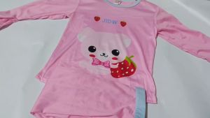 ชุดนอนเด็กผู้หญิงแขนยาวลายการ์ตูน100cm-160cm นื้อผ้านิ่มใส่สบาย