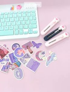 Stiker Graffiti Warna Ungu Purple Paper Vinyl WaterProof Premium isi 20 pcs