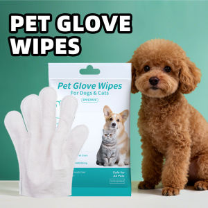 Unscented Extra Thick Pet Cleaning Wipes for Dogs & CatsDog Washing Bathing Deodorizing Grooming Gloves for Daily Care
