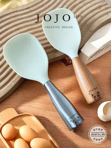 Jojos L PD down 304 Stainless Steel Standable High-Temperature Resistant Non-Stick Rice Spoon Kitchen Cooking Utensil