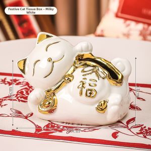 Mr.Snail | Cream Style Luxurious Ceramic Tissue Box