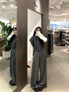 Early Autumn New Bandage Dress Vest Loose Temperament Knitting Sweater Cardigan Short Outer Wear Sleeveless Vest Tops Women