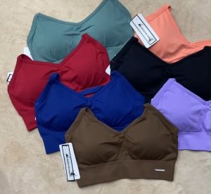 Bra Naqi 288 tập Gym Yoga 2 dây vải dệt kim liền mảnh mịn áo tập co dãn thấm hút tập luyện thoải mái