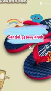 Sandal Japit Anak Laki-Laki&Perenpuan Sandal Lucu Tung-Tung Sahur Fashion Anak Yg Lagi Viral