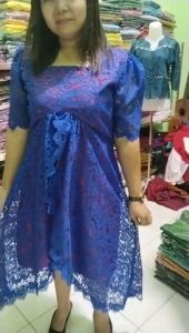 SHOOPY Dres SEMI RENDA KAMBOJA/KEBAYA PESTA WANITA MOTIF BARU Import super cantik