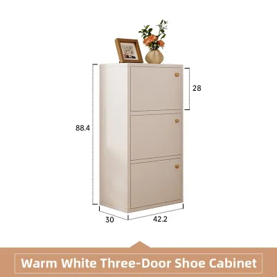 Space-saving Narrow Tall Shoe Cabinet for Home Entrance