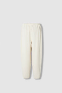 High Waist plus Size Womens Casual Pants Elastic Waist Twist Pattern Slimming Hidden Meat Versatile Autumn Season Polyester Fiber