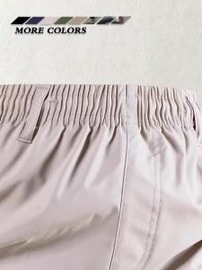Outdoor Shorts Bike Shorts with Elastic Belts Baggy Work Shorts with Multiple Pockets Quick-Drying Printed Sweatpants