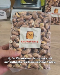 ChunkyEats Vietnam Cashew Nuts 550g - Roasted with skin Direct from Vietnam Vacuum Sealed Fresh and Crunchy